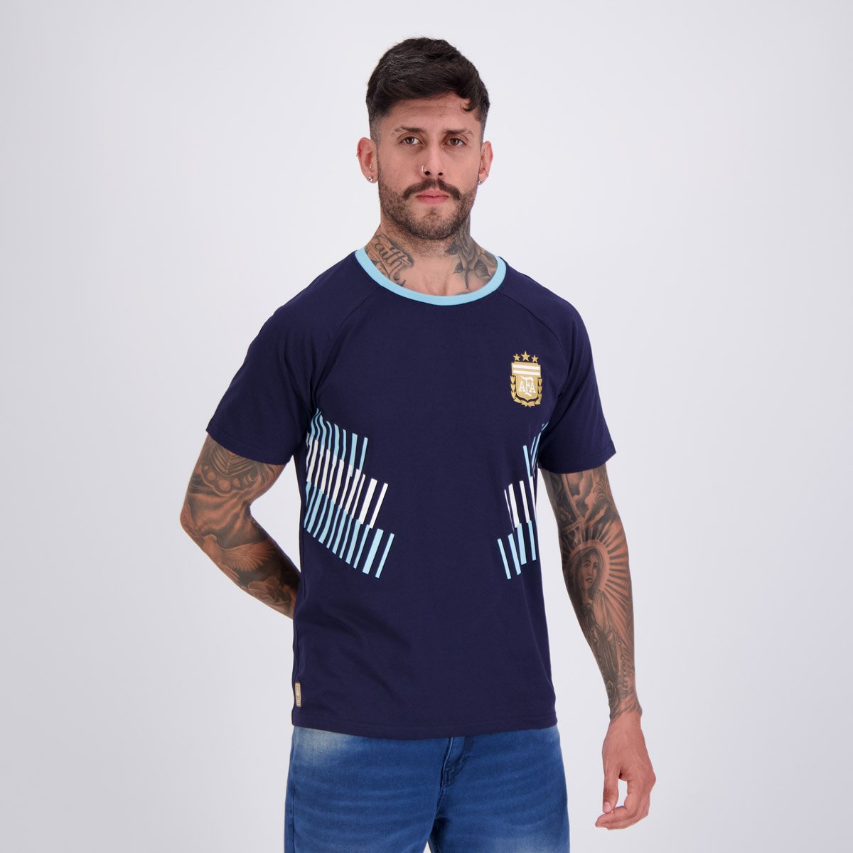 Camisa Argentina Ribbon Marinho Azul Marinho 2