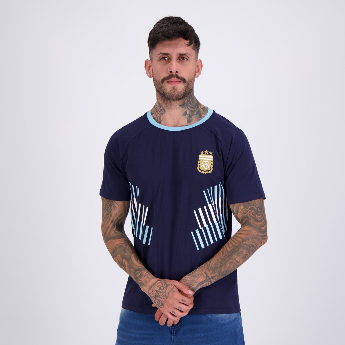 Camisa Argentina Ribbon Marinho Azul Marinho 3