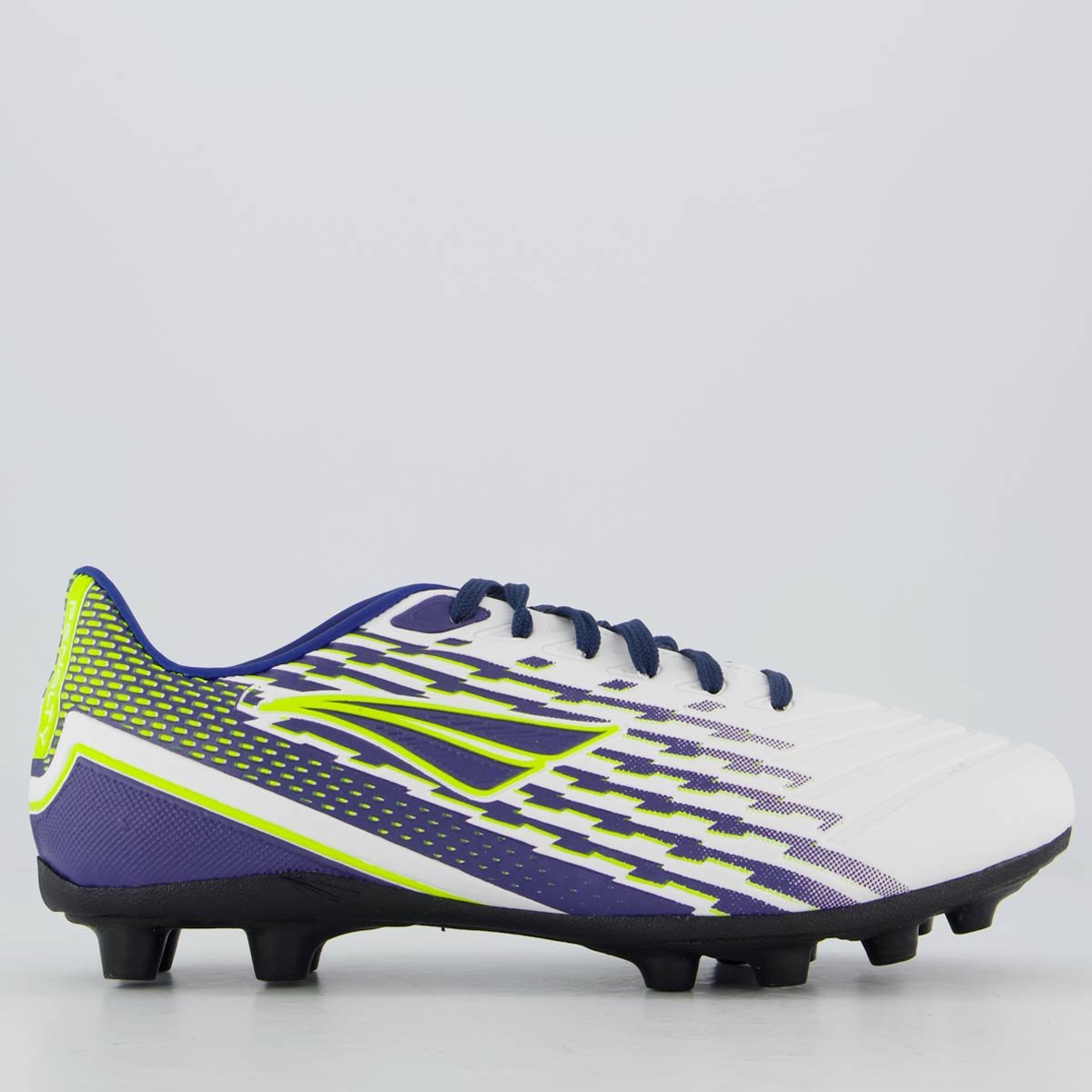 Chuteira Penalty Garra Y 2.0 Campo Branca e Marinho