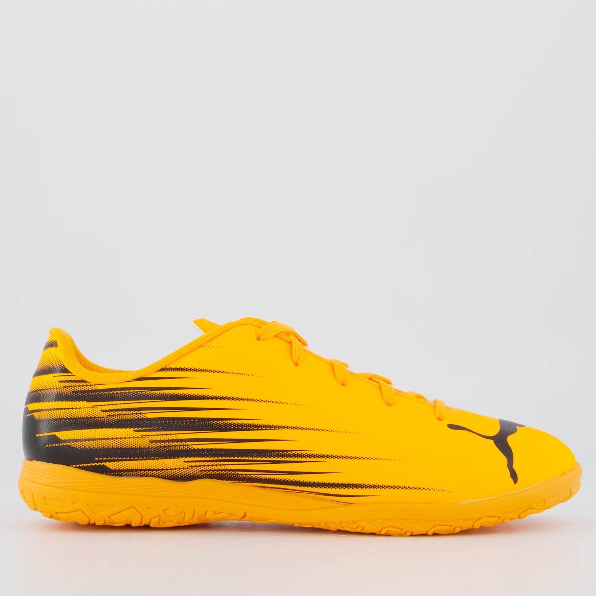 Chuteira Puma Attacanto II IT Juvenil Laranja e Preto