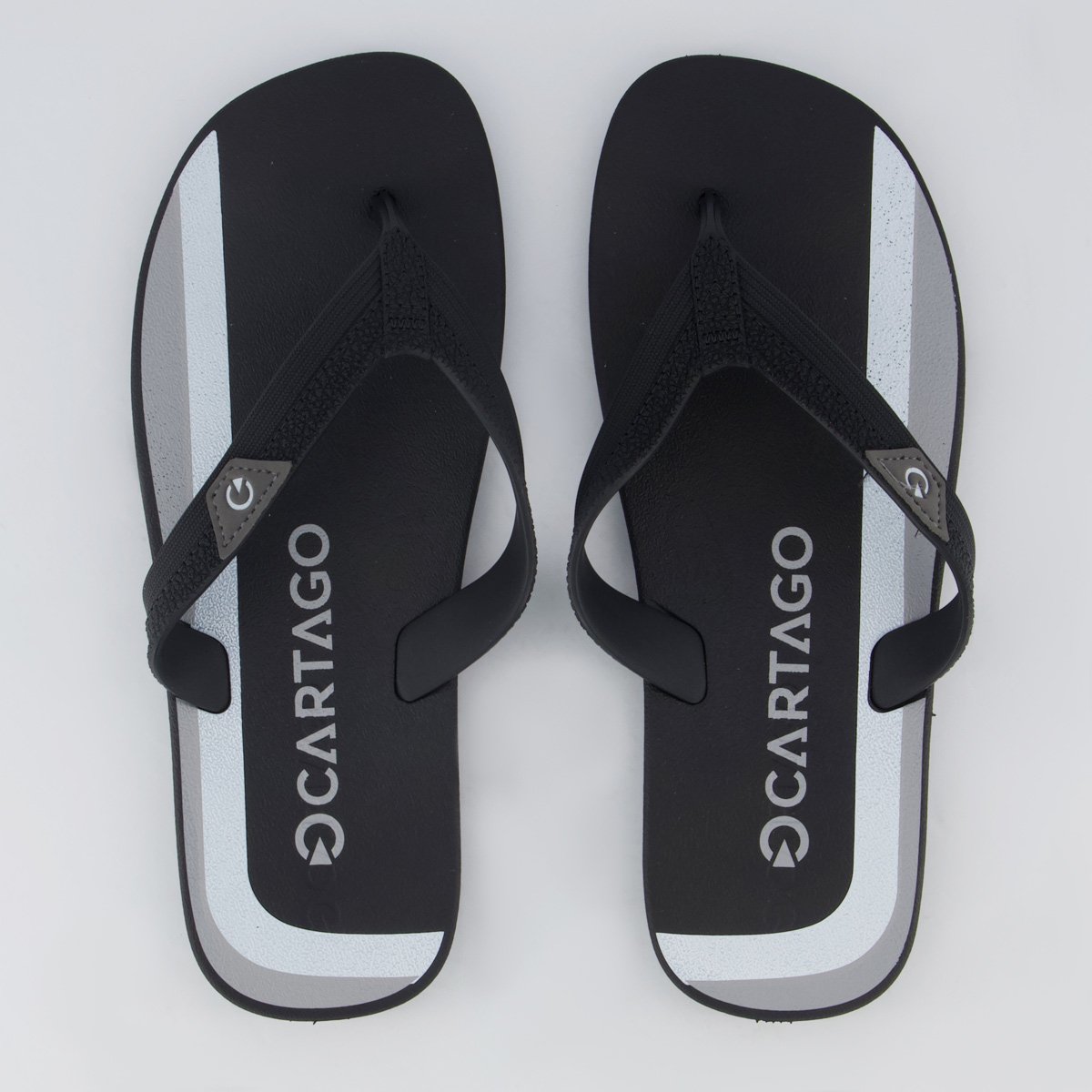 Chinelo Cartago Atlanta II Preto e Branco