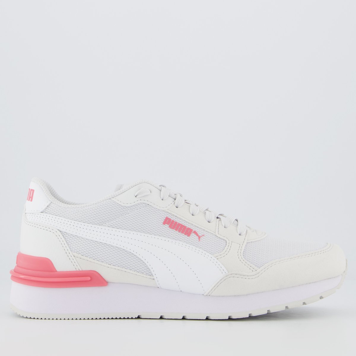 Tênis Puma St Runner V4 Mesh Feminino Cinza e Rosa