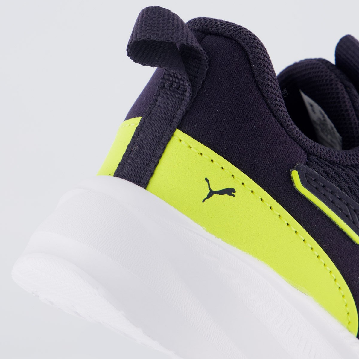 Tênis Puma Flyer 3 AC+ Infantil Preto e Amarelo Azul Marinho 6