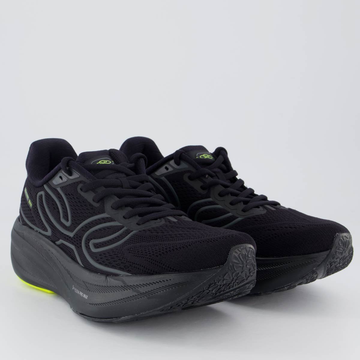 Tênis Olympikus Corre Max Preto e Verde Preto 2