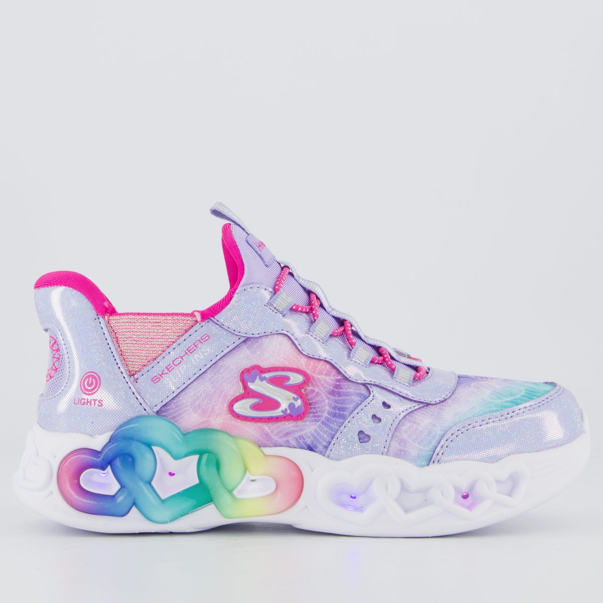 Tênis Skechers Infinite Hearts Infantil Roxo