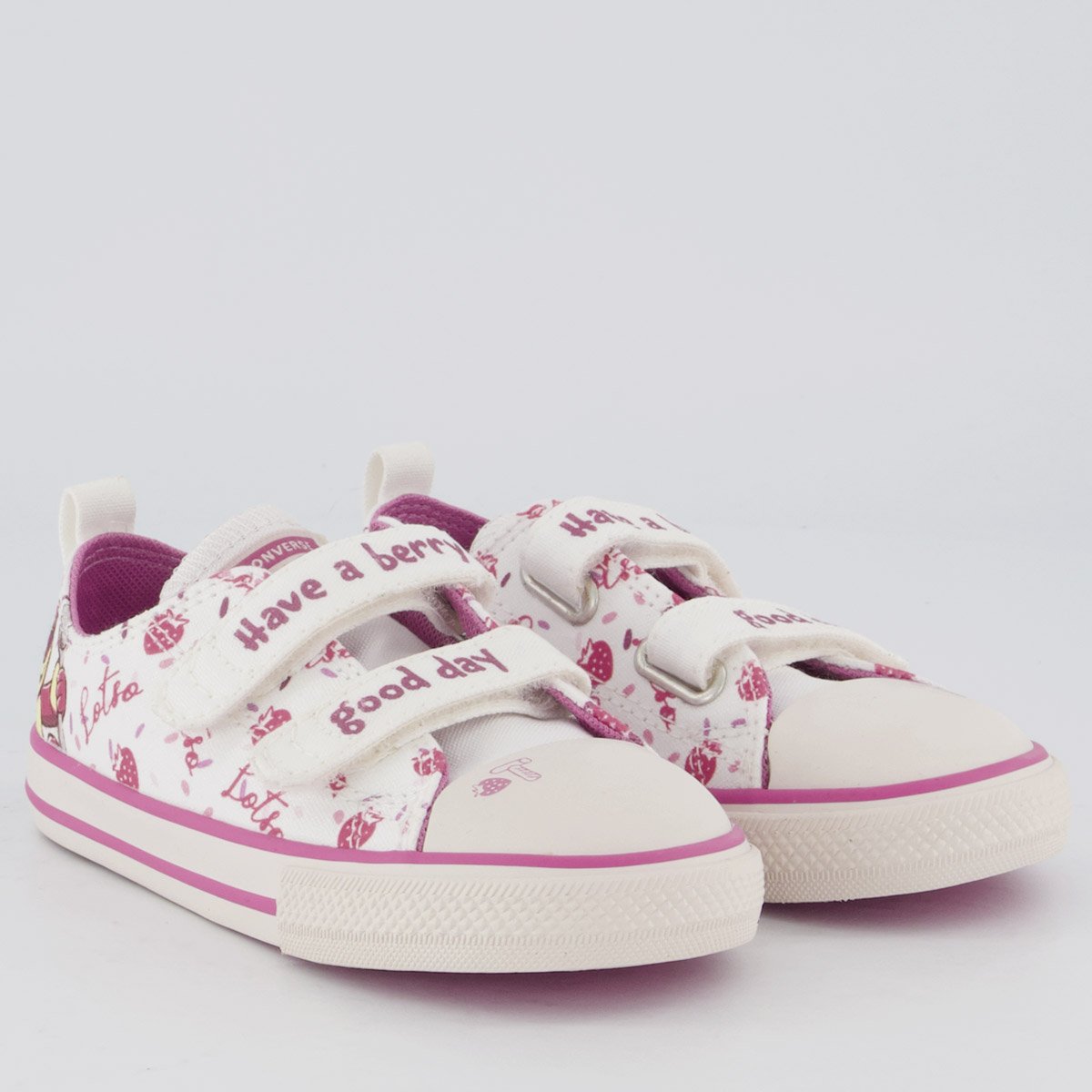 Tênis Converse All Star CT AS 2V Infantil Rosa e Branco Rosa/Branco 2