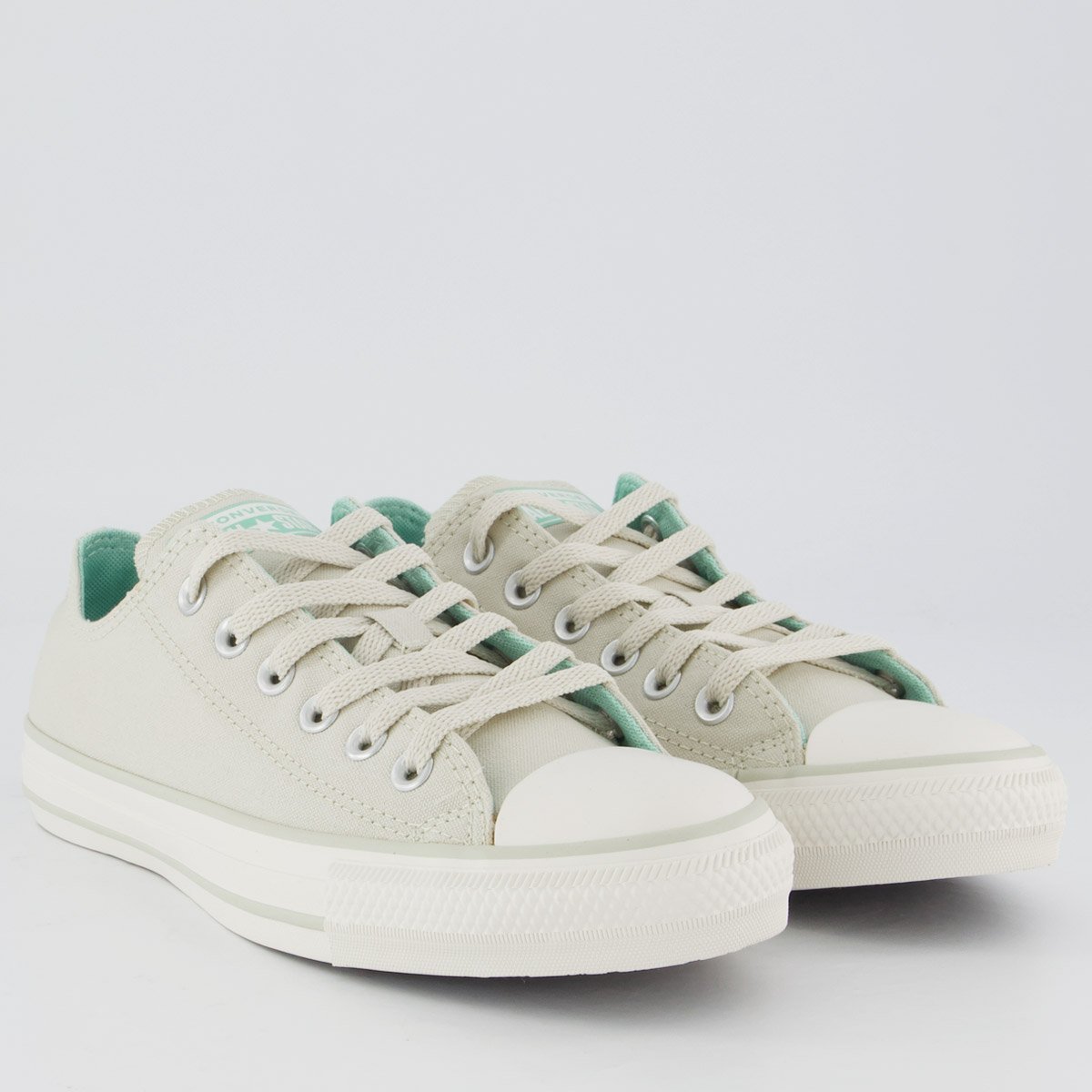 Tênis Converse All Star Chuck Taylor Feminino Bege e Verde Bege/Verde 2