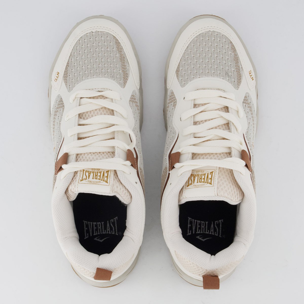 Tênis Everlast Forceknit Low Bege e Marrom Branco 4