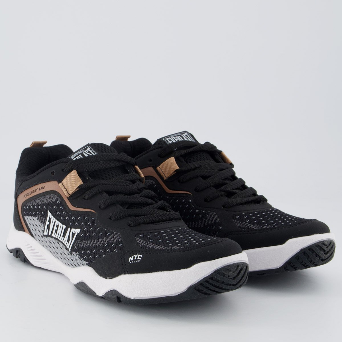 Tênis Everlast Forceknit Low Preto e Marrom Preto 2