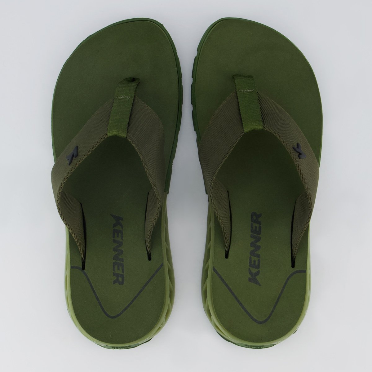 Chinelo Kenner Rakka Mono Verde Militar