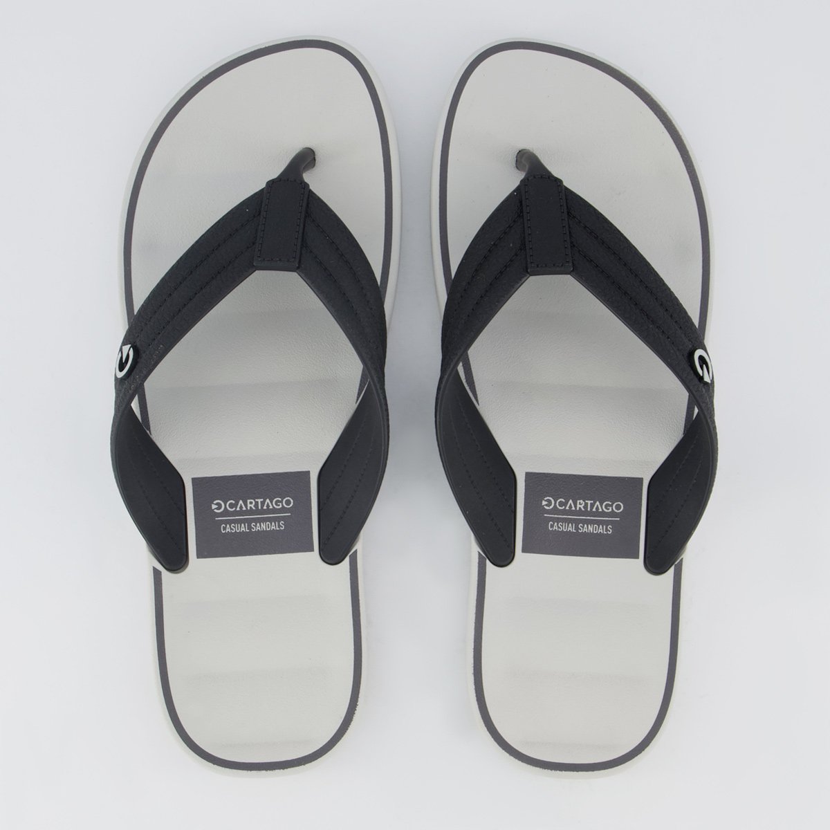 Chinelo Cartago Monterrey Cinza e Preto