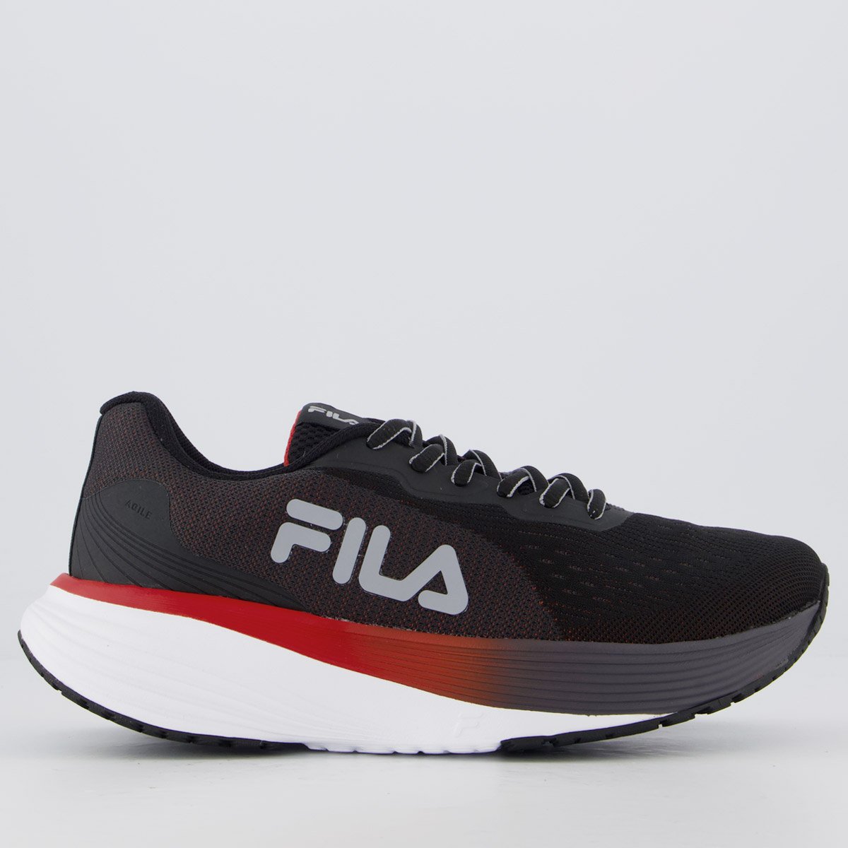 Tenis Fila Agile Feminino Preto e Vermelho