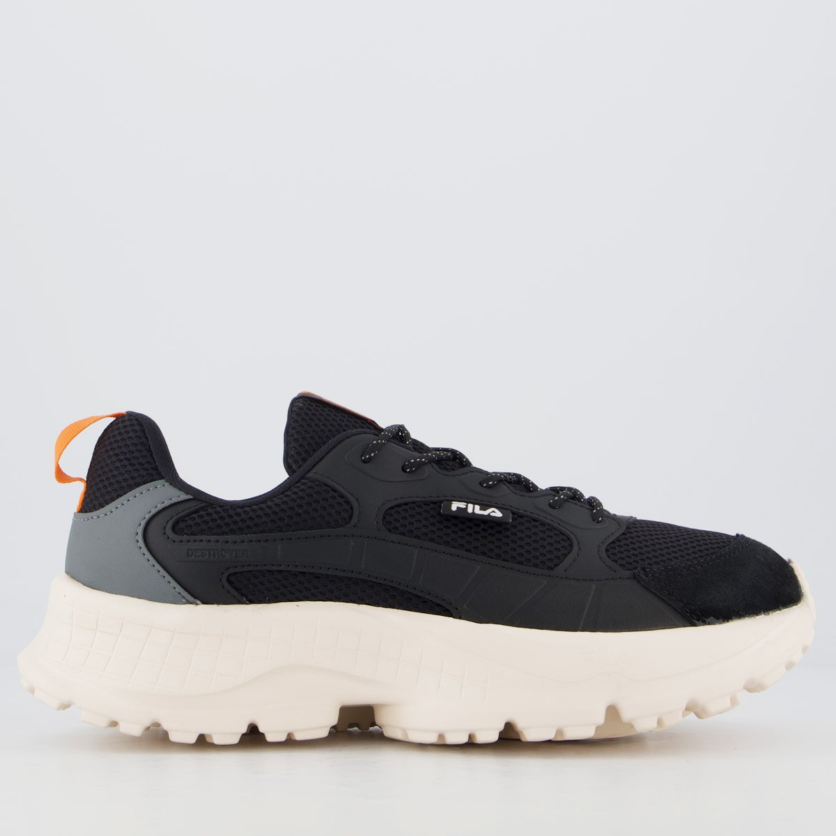 Tenis Fila Destroyer Preto e Laranja