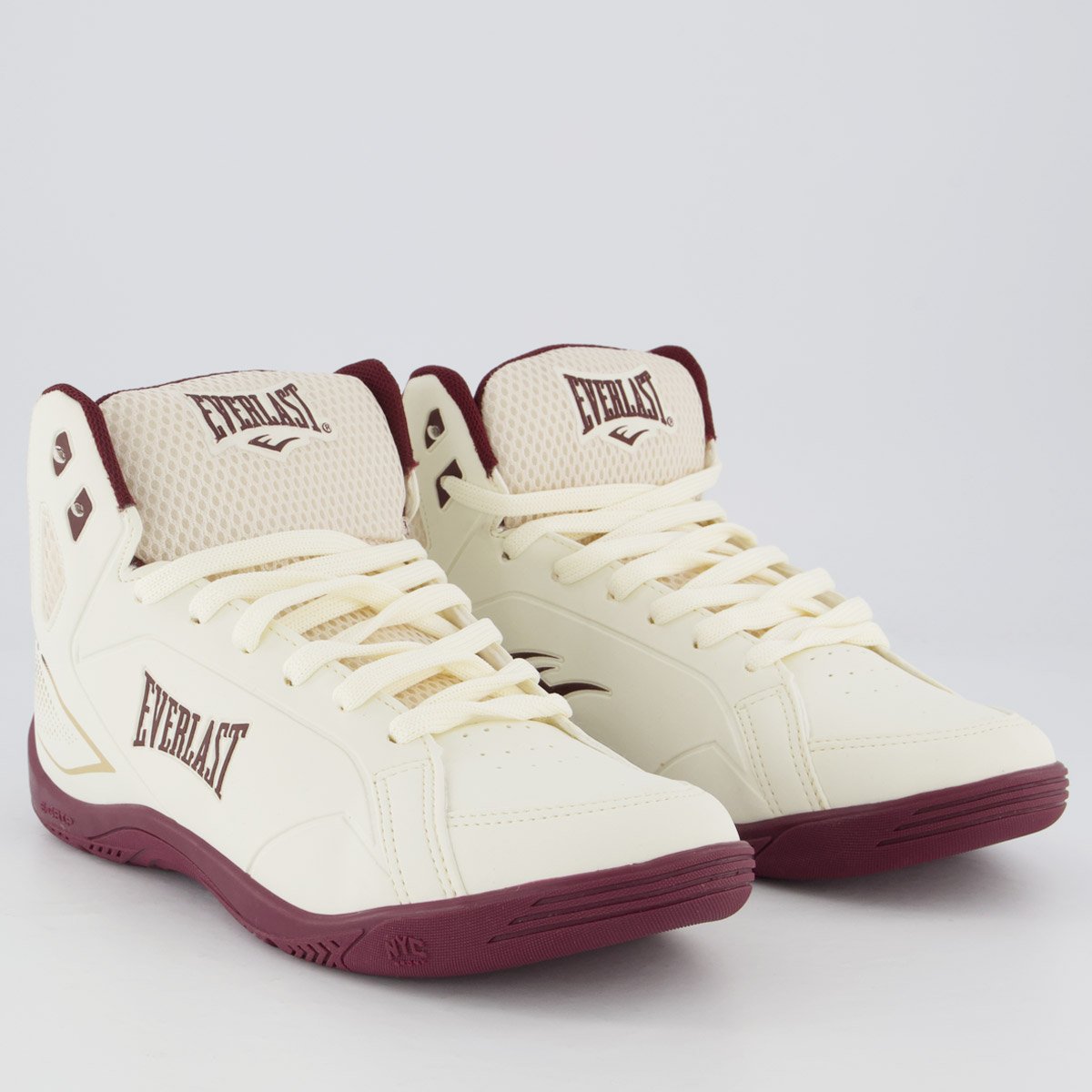 Tênis Everlast Station 3 Feminino Bege e Bordô Bege 2