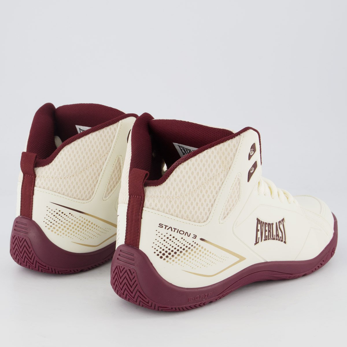Tênis Everlast Station 3 Feminino Bege e Bordô Bege 3
