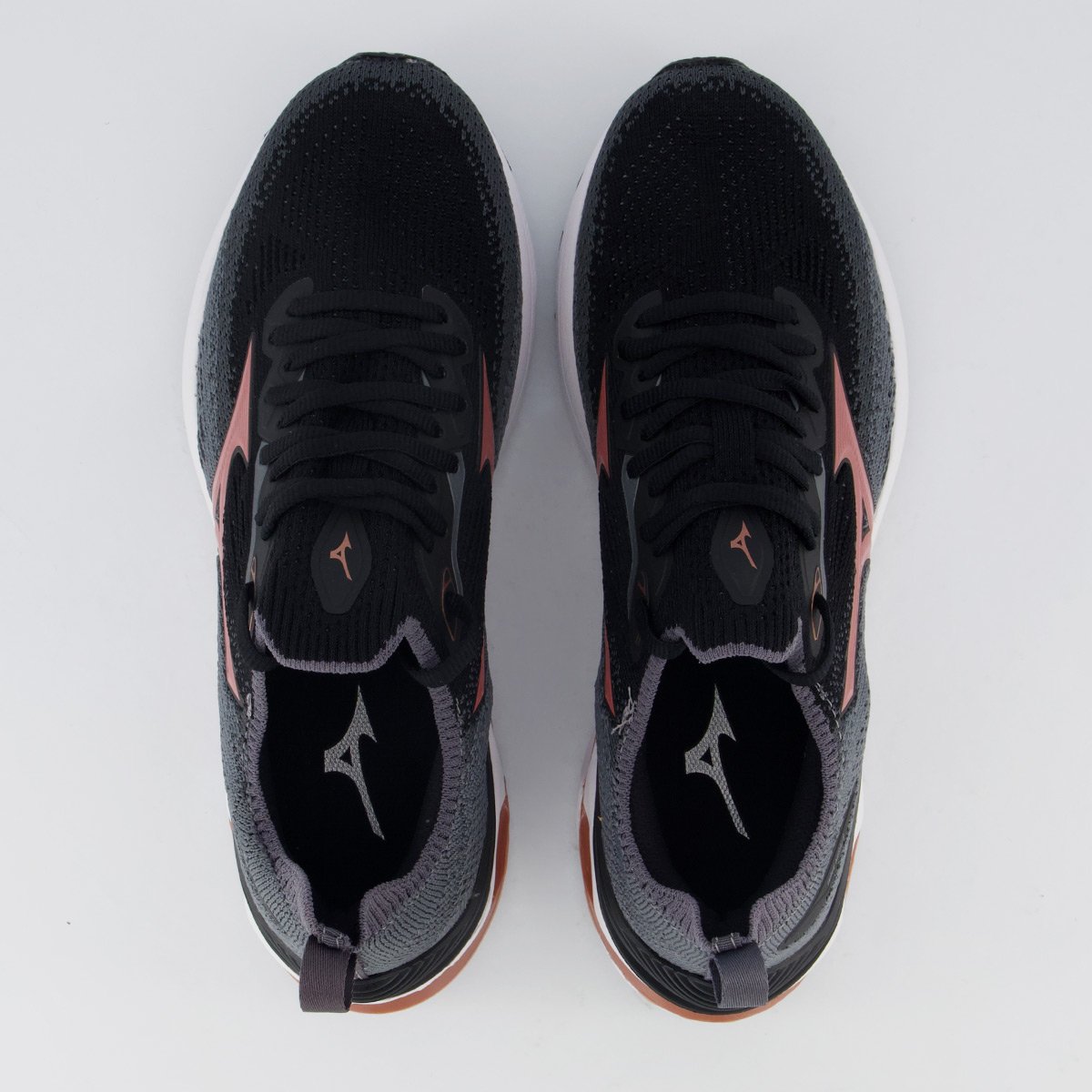 Tênis Mizuno Wave Mirai 8 Feminino Preto e Rosa Preto/Cinza 4