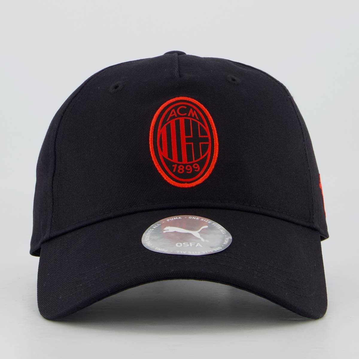 Boné Puma AC Milan Preto e Vermelho Preto/Vermelho 2