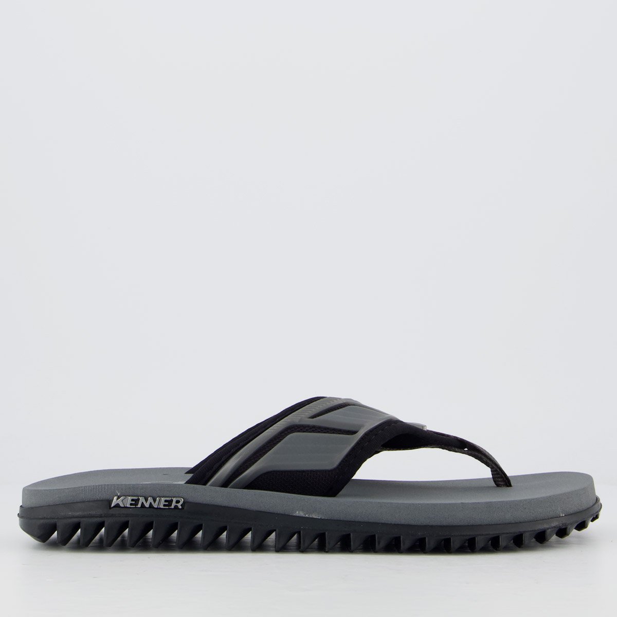 Chinelo Kenner Kivah Full Force Cinza e Preto Cinza 2