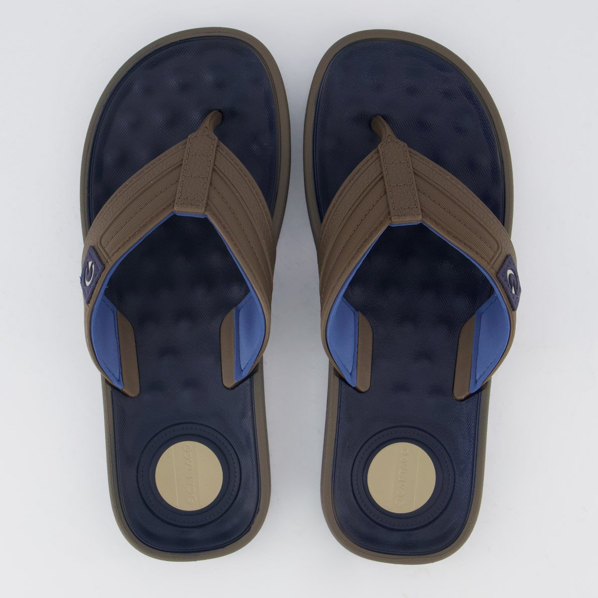 Chinelo Cartago Alabama Azul e Marrom