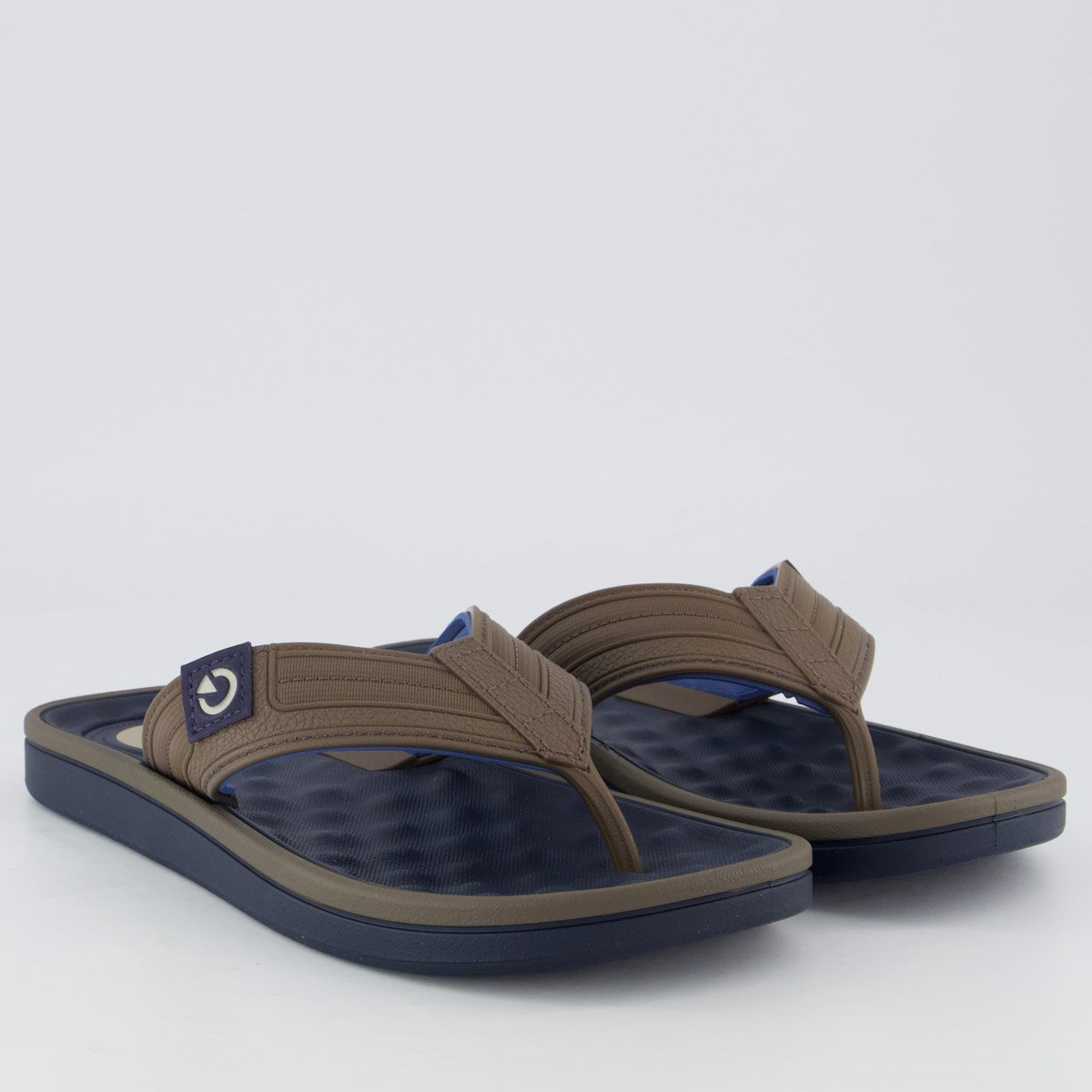Chinelo Cartago Alabama Azul e Marrom Marrom 3