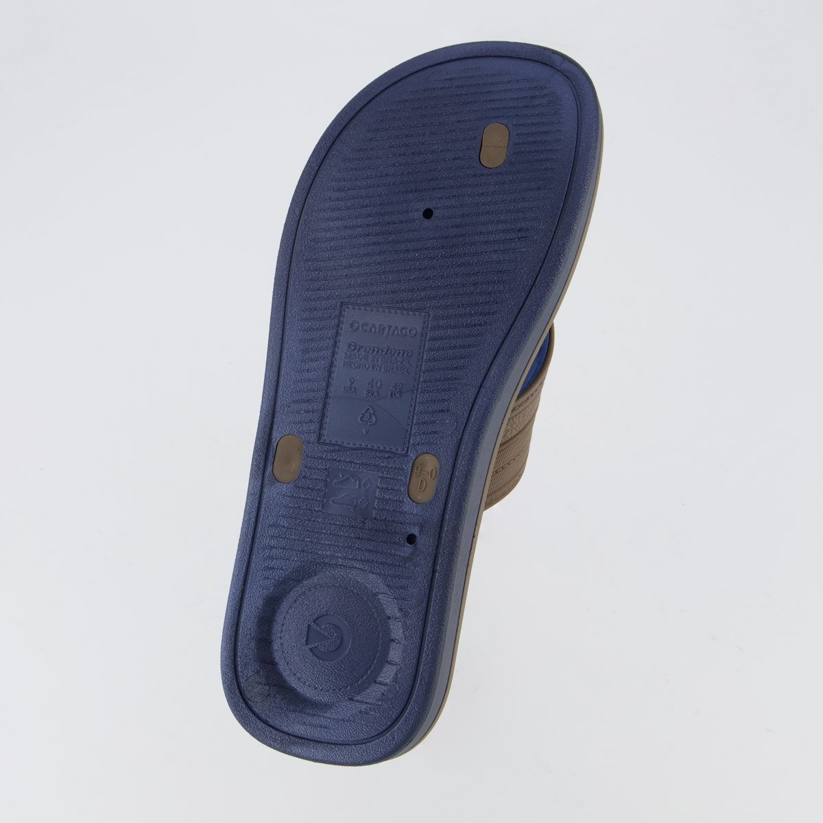 Chinelo Cartago Alabama Azul e Marrom Marrom 5