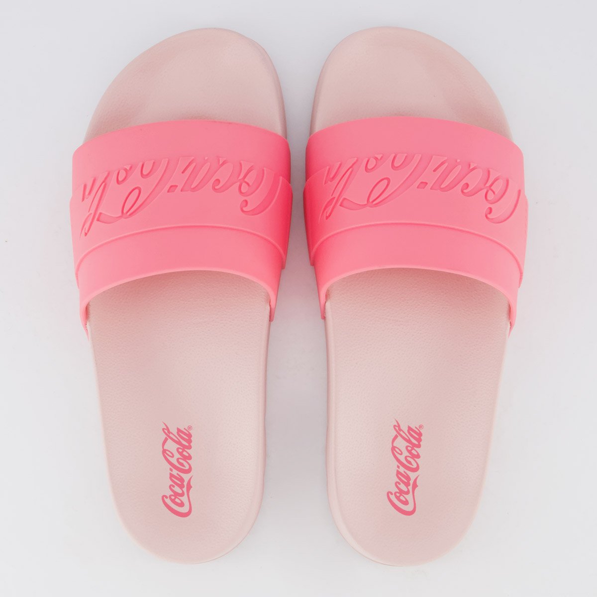 Chinelo Coca Cola Slide Elevate Feminino Rosa