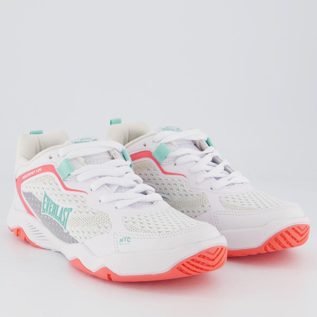 Tênis Everlast Forceknit Low Feminino Branco e Verde Branco 2