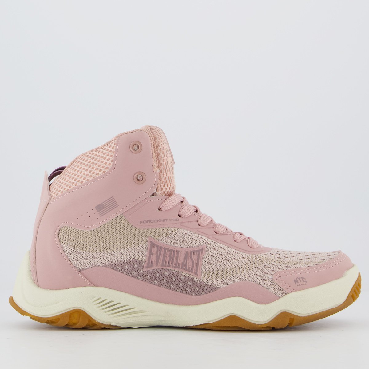 Tênis Everlast Forceknit Pro Feminino Rosa e Bege