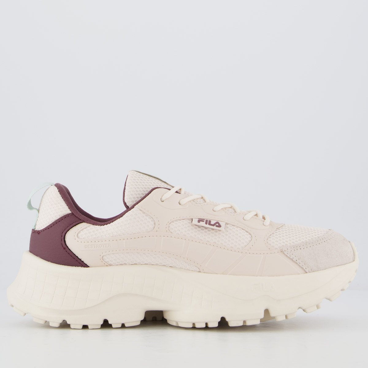 Tenis Fila Destroyer Feminino Rosa e Bordô