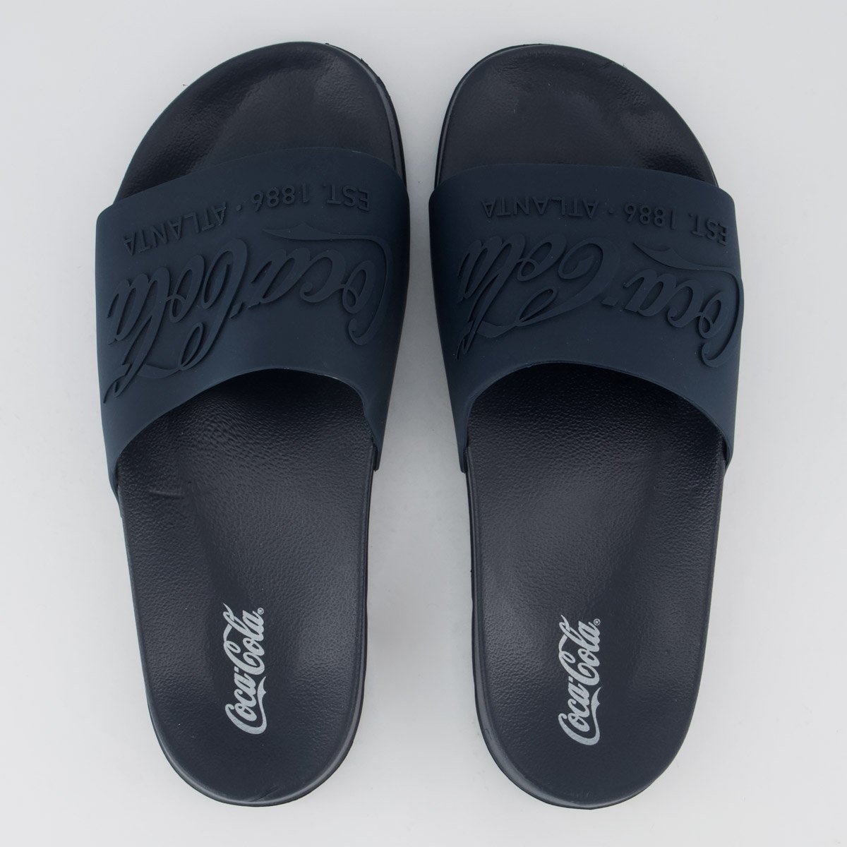 Chinelo Coca Cola Slide Coke Bold Marinho
