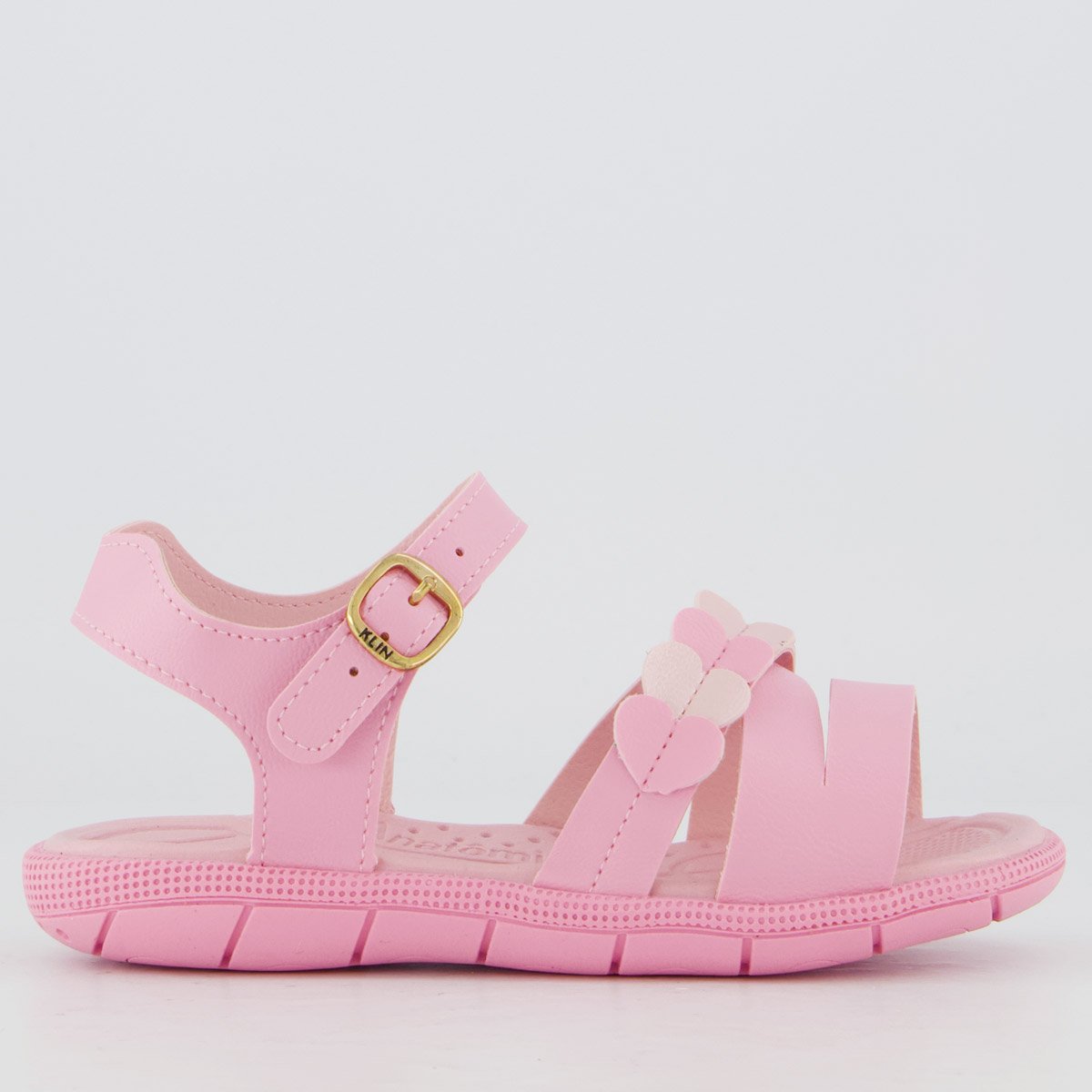 Sandália Klin Tic Tac Casual Infantil Rosa