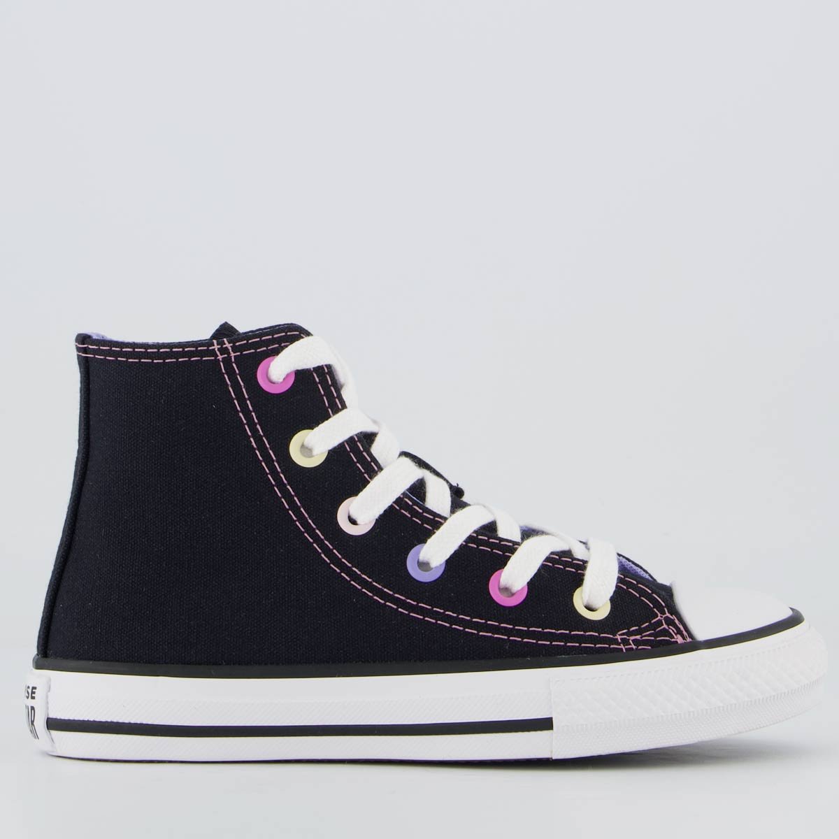 Tênis Converse All Star Chuck Taylor Juvenil Cano Alto Preto e Roxo