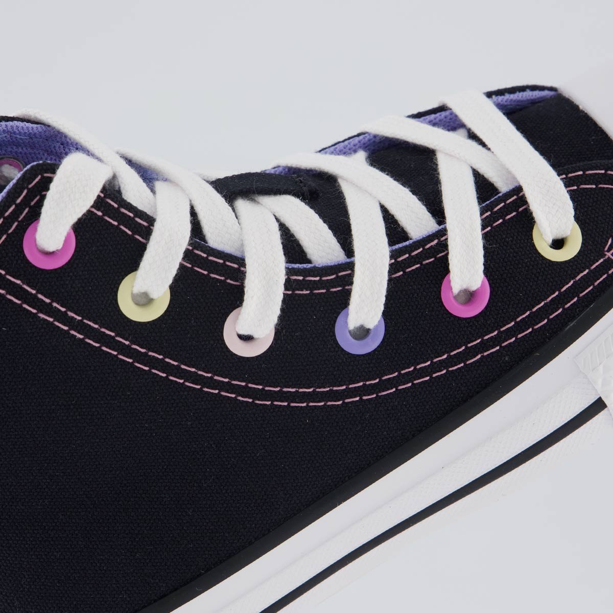 Tênis Converse All Star Chuck Taylor Juvenil Cano Alto Preto e Roxo Preto 7