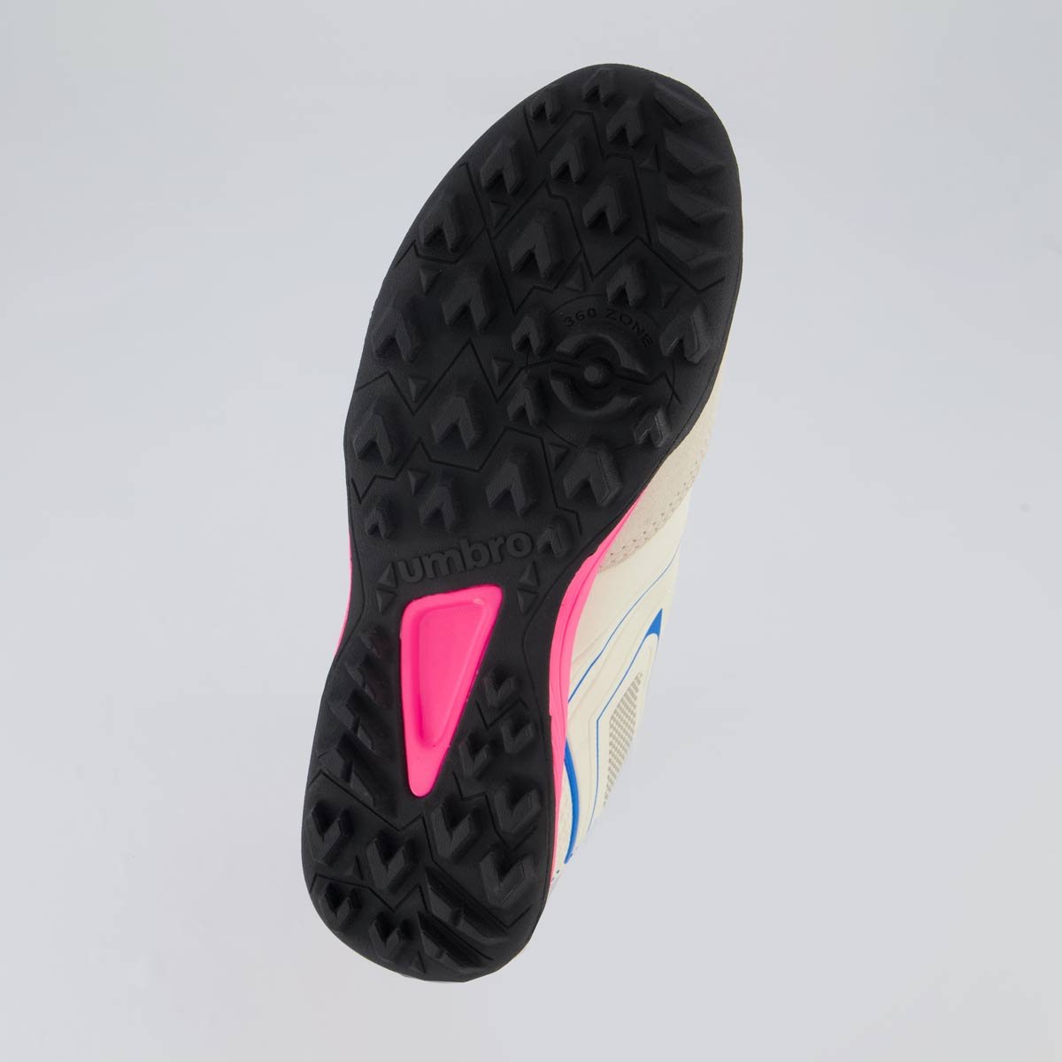 Chuteira Umbro Pro 5 Bump Club Society Branca e Rosa Bege 5