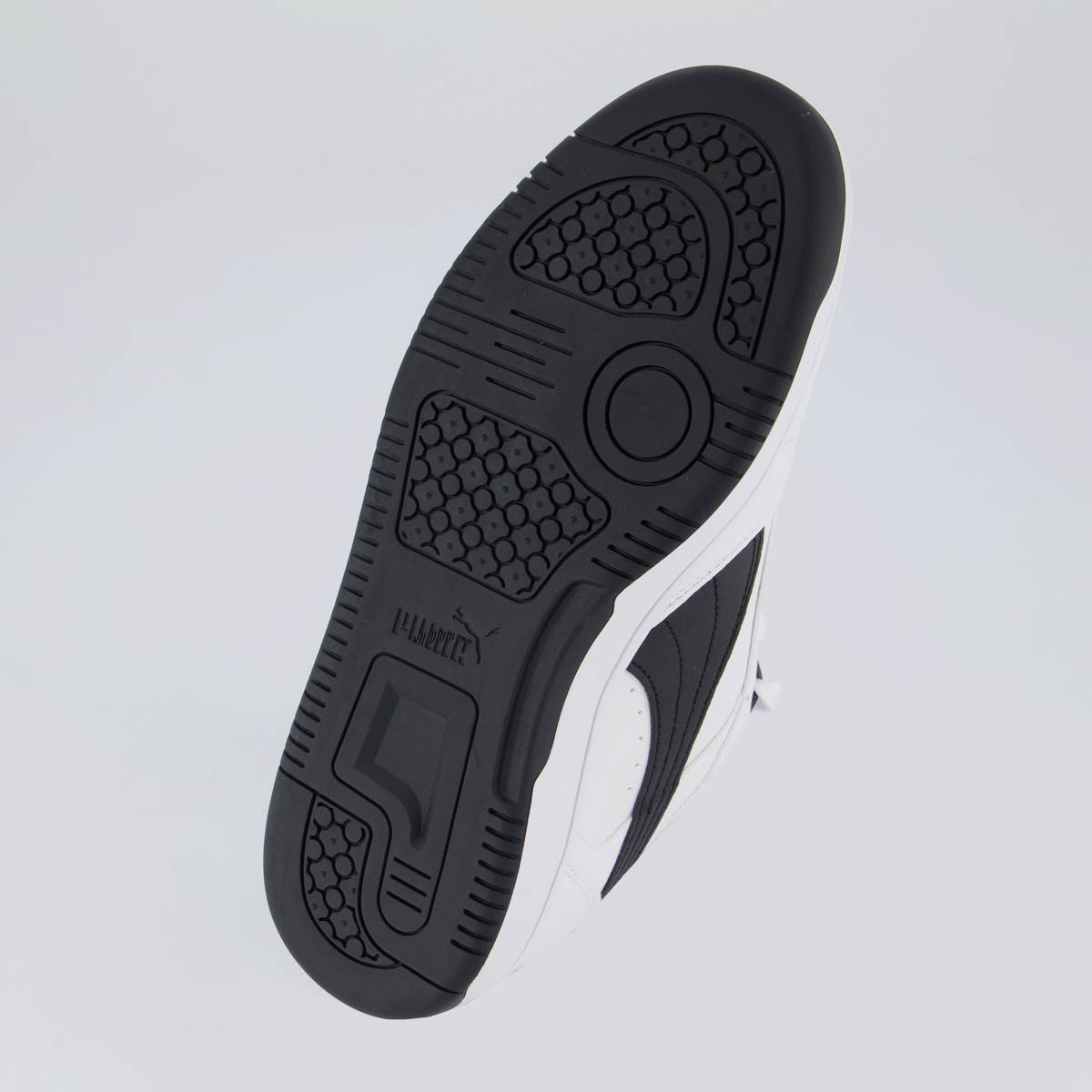 Tênis Puma Rebound V6 LO Jr. Juvenil Branco e Preto Branco 5