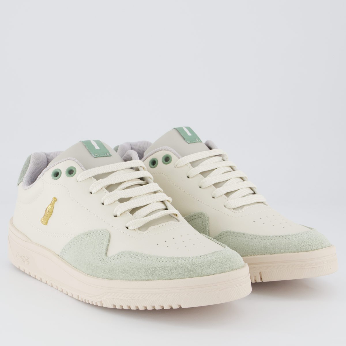 Tênis Coca Cola Hope Twist Feminino Off White e Verde Bege 2