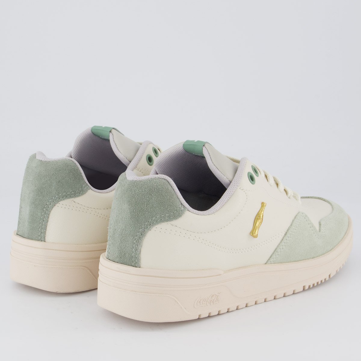 Tênis Coca Cola Hope Twist Feminino Off White e Verde Bege 3