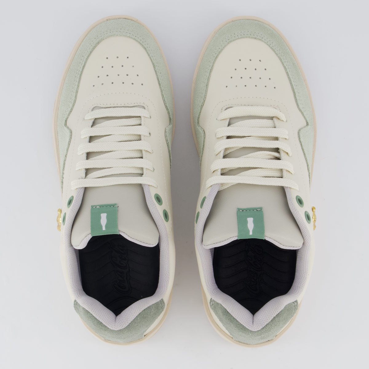 Tênis Coca Cola Hope Twist Feminino Off White e Verde Bege 4