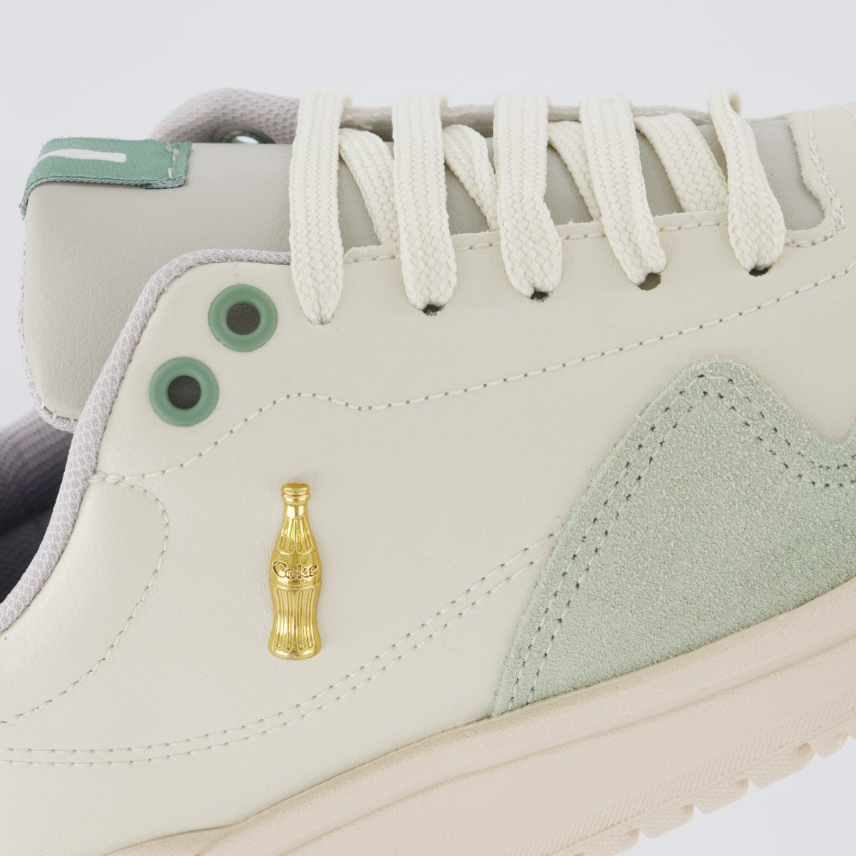Tênis Coca Cola Hope Twist Feminino Off White e Verde Bege 7
