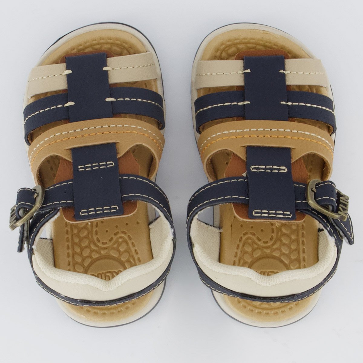 Sandália Klin Line Play Infantil Marinho e Marrom