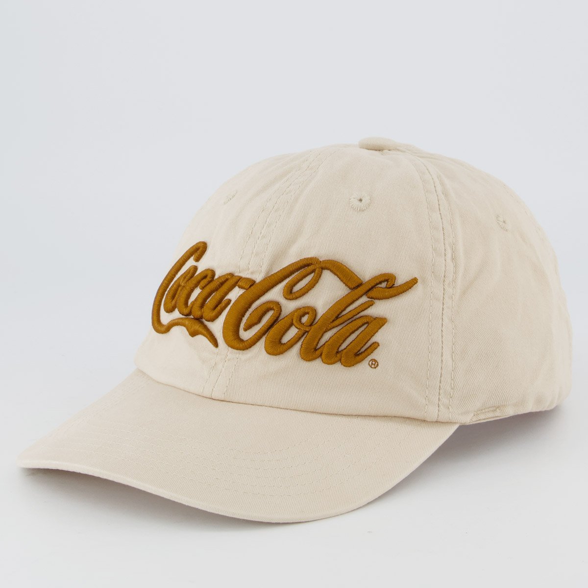Boné Coca Cola Logotipo Bege