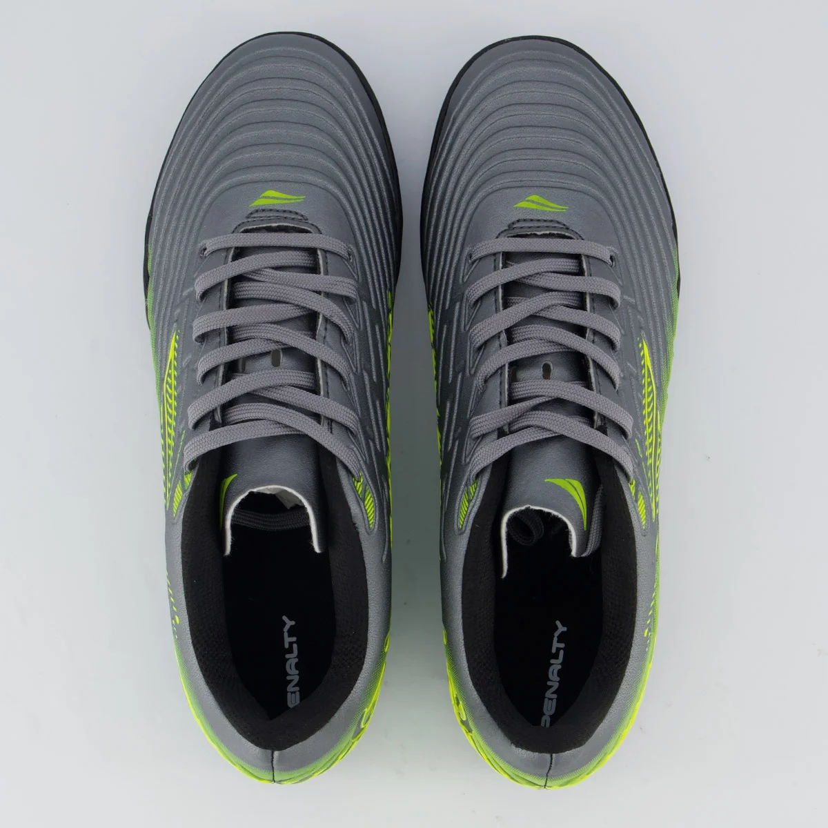 Chuteira Penalty Bravo Y 3.0 Society Cinza e Verde Cinza 4