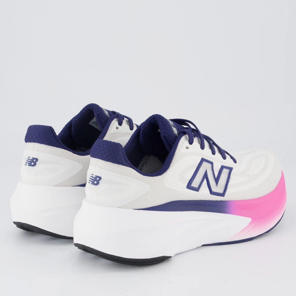 Tênis New Balance Fresh Foam X More V6 Feminino Off White e Rosa Branco 3