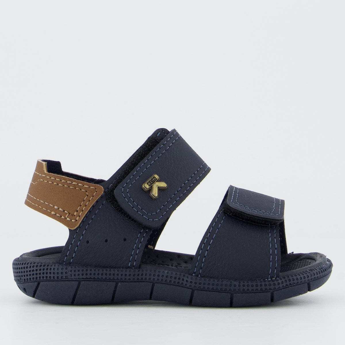 Sandália Klin Tic Tac Casual Infantil Marinho e Caramelo Azul Marinho 2