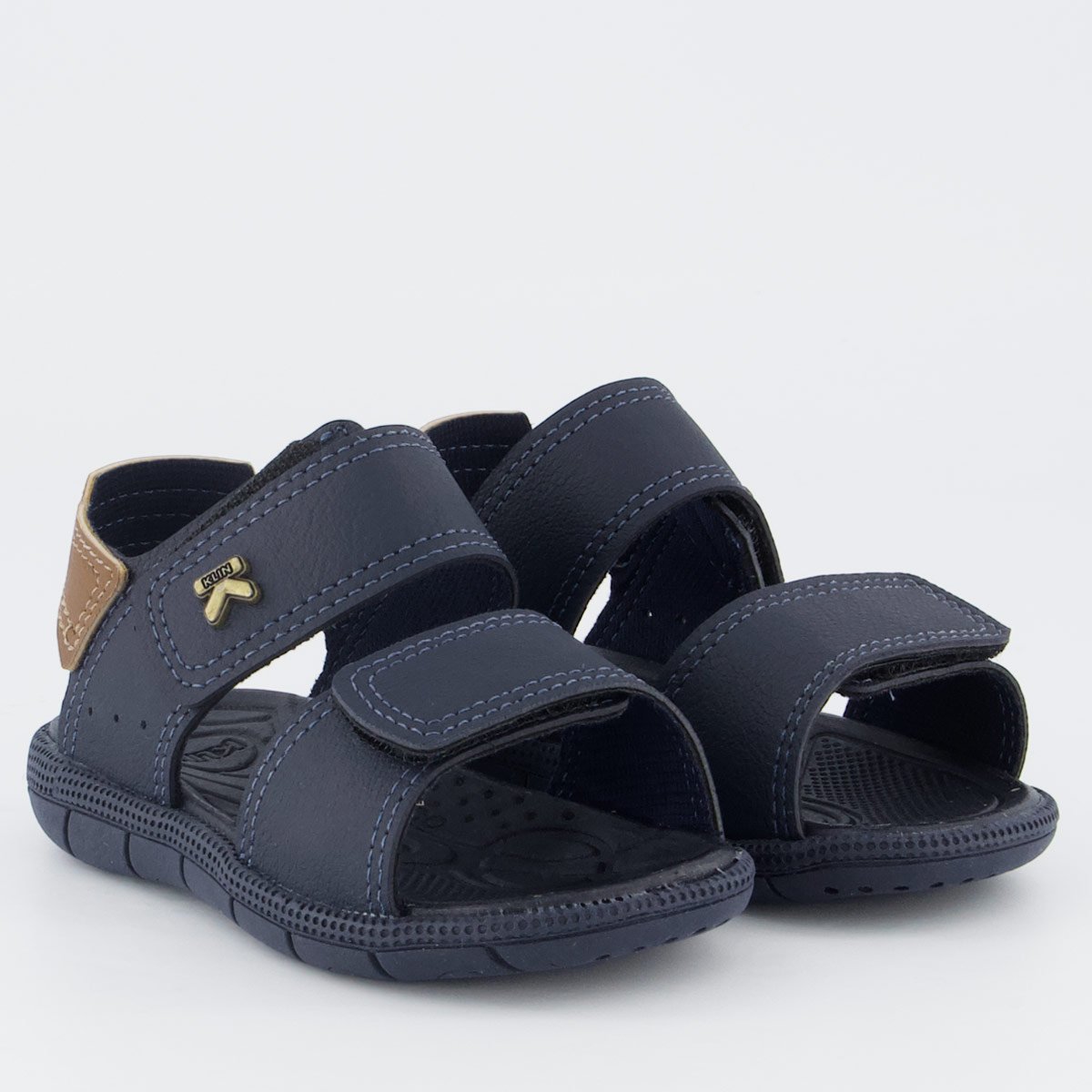 Sandália Klin Tic Tac Casual Infantil Marinho e Caramelo Azul Marinho 3