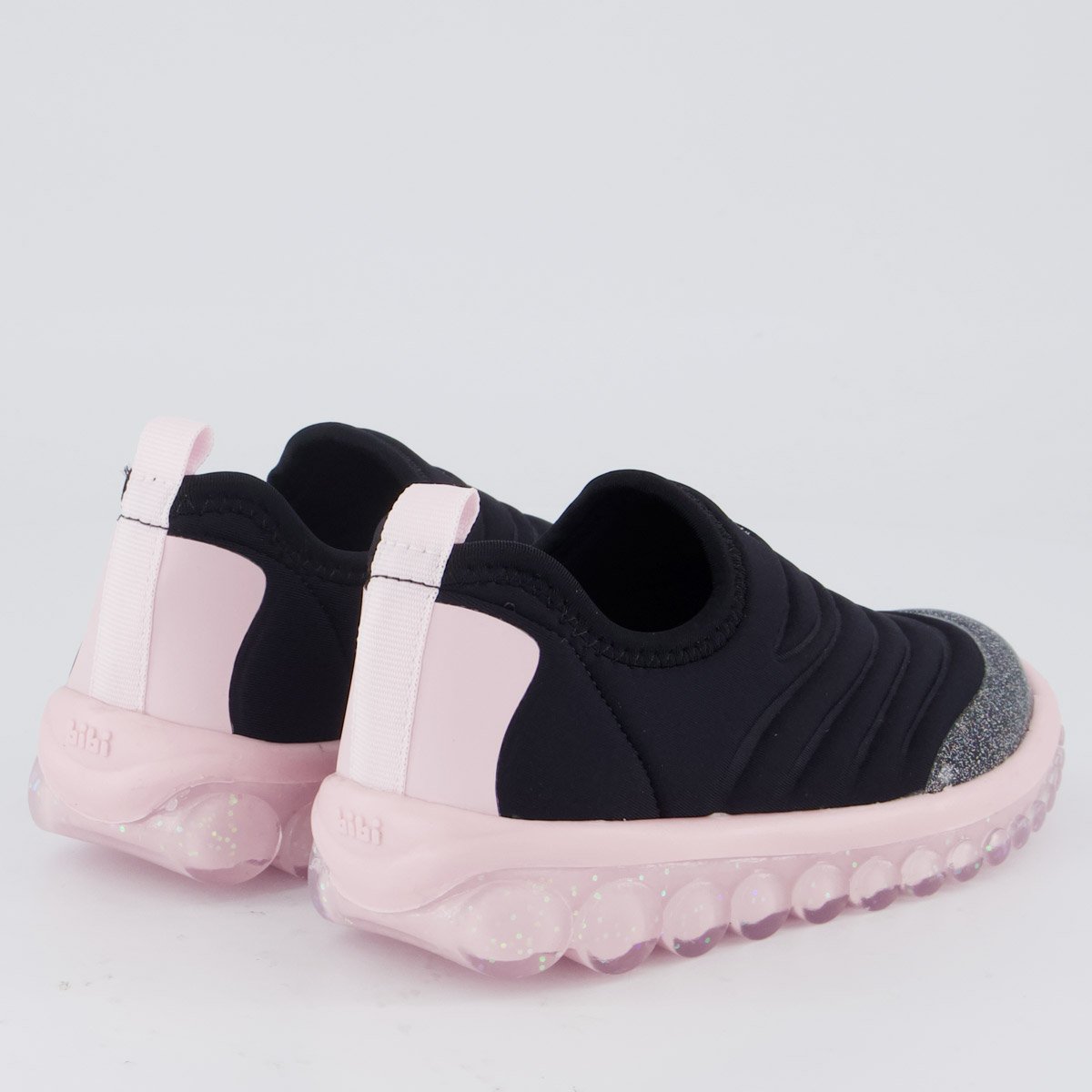 Tênis Bibi Roller 2.0 Glitter Infantil Preto e Rosa Preto 3