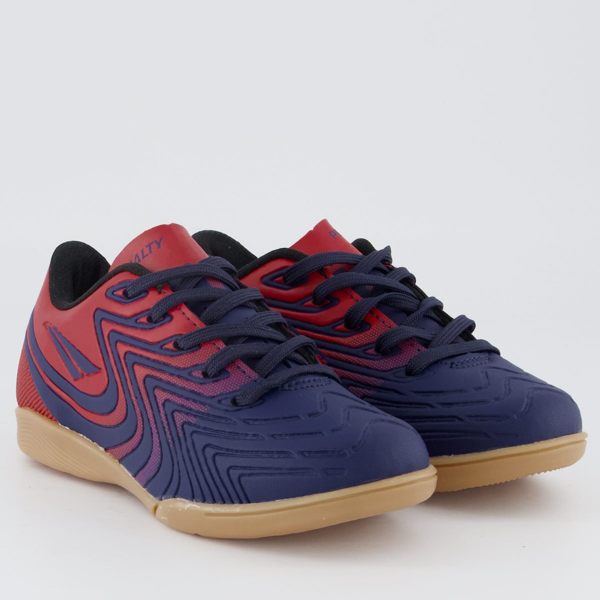 Chuteira Penalty Bravo Y 4.0 Futsal Juvenil Marinho e Vermelha Azul/Vermelho 2