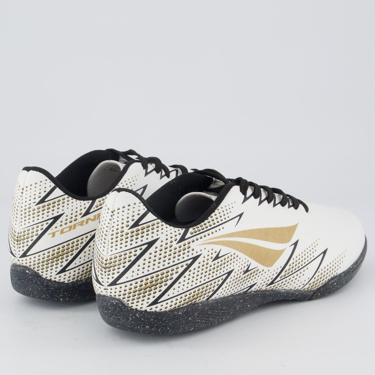 Chuteira Penalty Tornado Y - 2.0 Futsal Branca e Dourada Branco 3