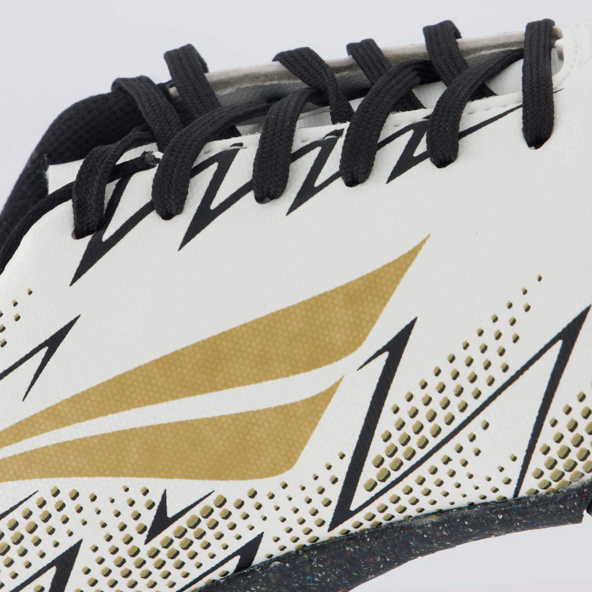 Chuteira Penalty Tornado Y - 2.0 Futsal Branca e Dourada Branco 7