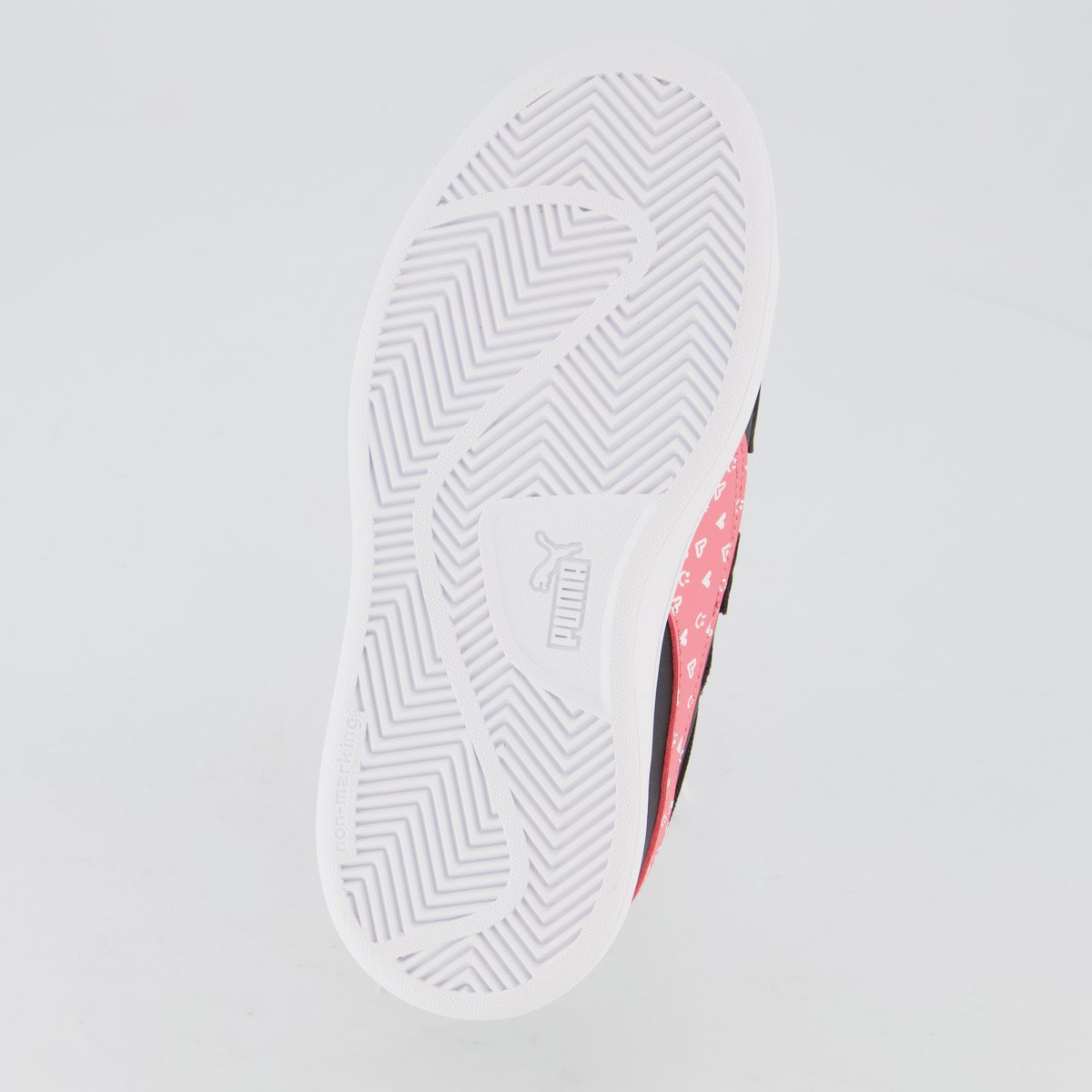 Tênis Puma Smash 3.0 Hearty V PS Juvenil Preto e Rosa Preto/Rosa 5